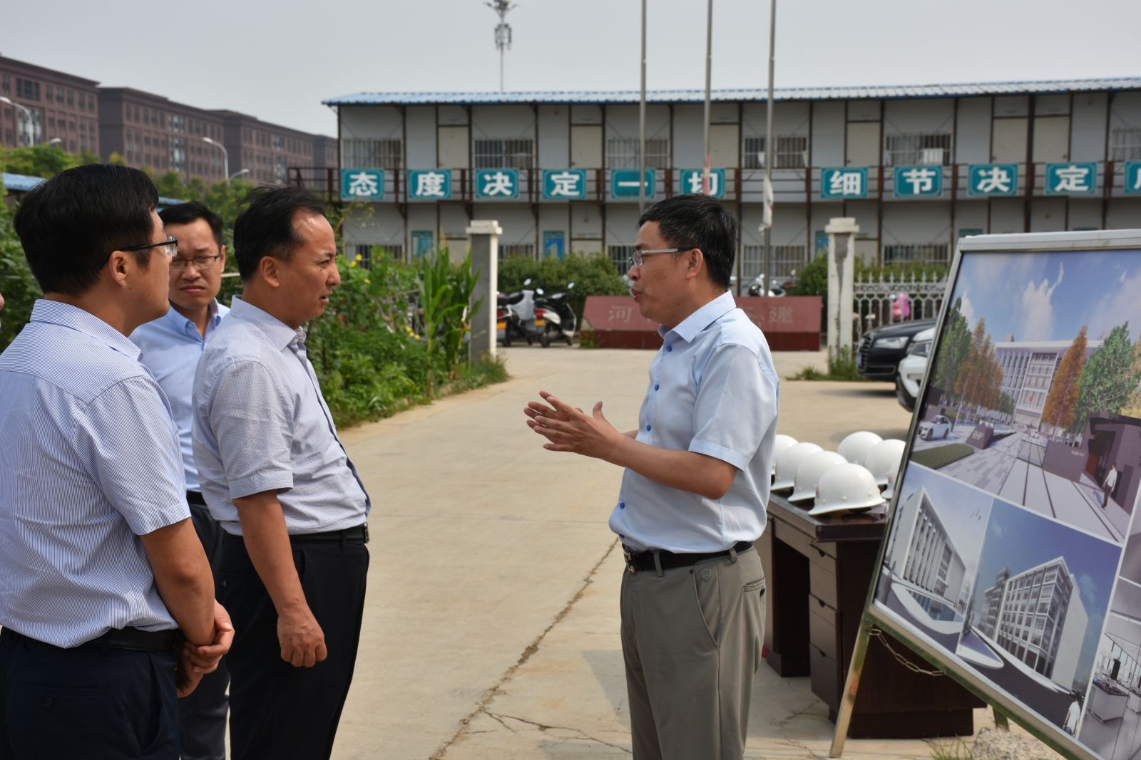 新郑市市长马志峰视察润弘制药新厂区建设进展情况